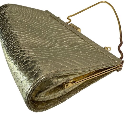 STEVE MADDEN Evening Bag Gold Tone with Chain Clutch Handbag - Picture 9 of 13